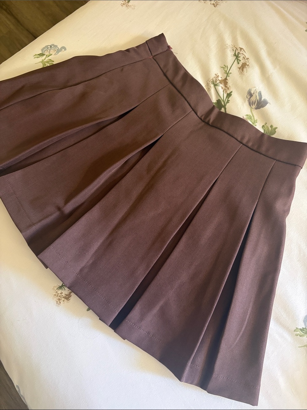 Classic Pleated Women’s Skirt - Brown